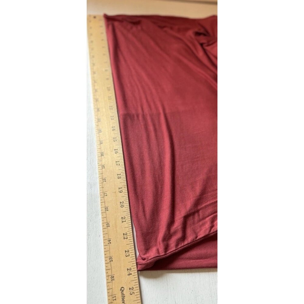 Daily Ritual Maroon Red Midi Sleeveless Dress Women’s XXL V-Neck Soft Stretch - Picture 4 of 14
